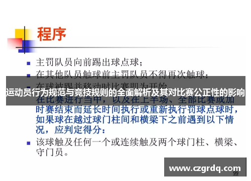 运动员行为规范与竞技规则的全面解析及其对比赛公正性的影响